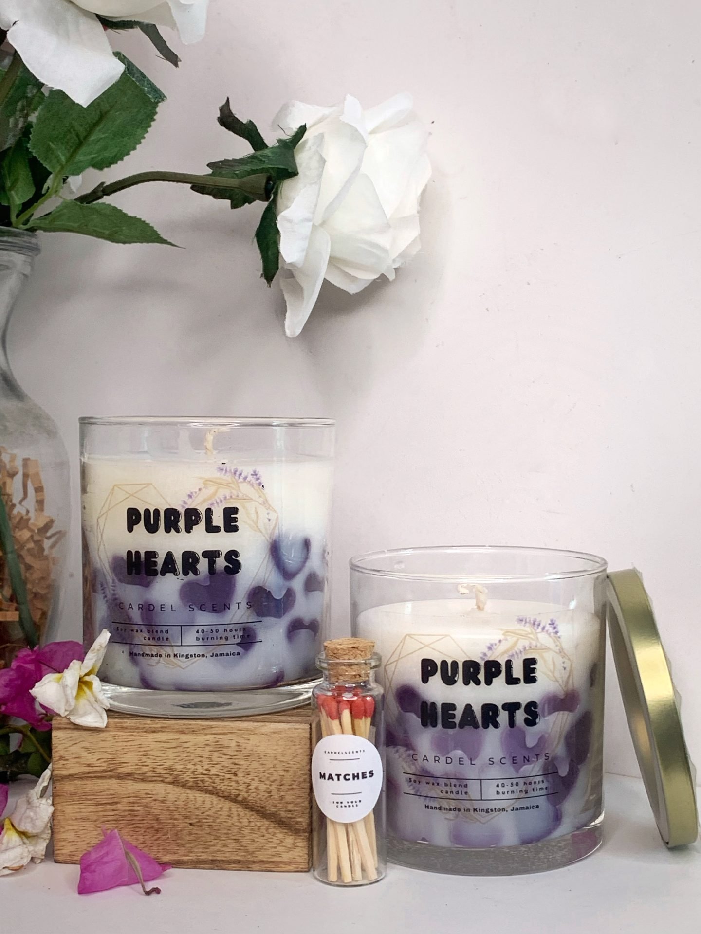 soywax blend violet scented candle