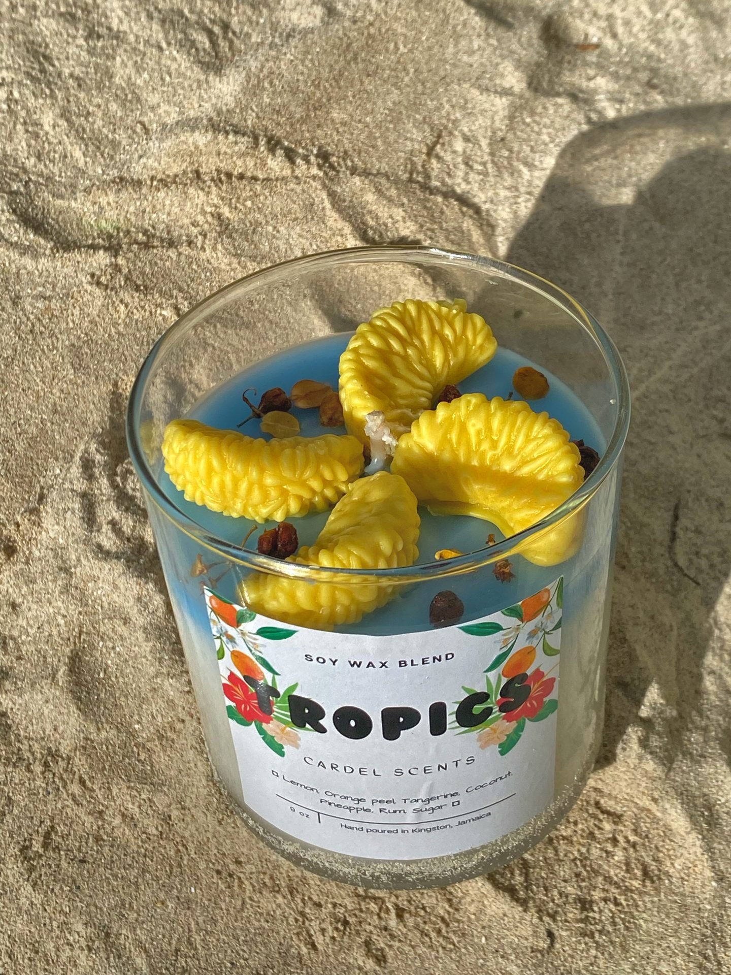 9oz Soywax blend Tropical scented candle